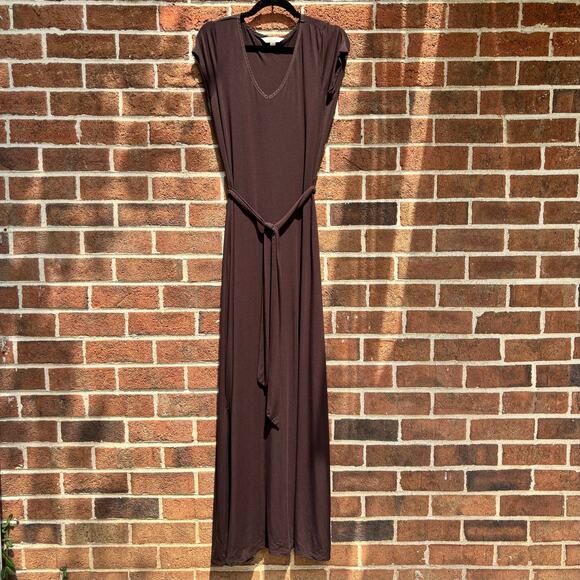 Banana Republic Heritage Stretch Brown Maxi Dress Size Small - Picture 2 of 12